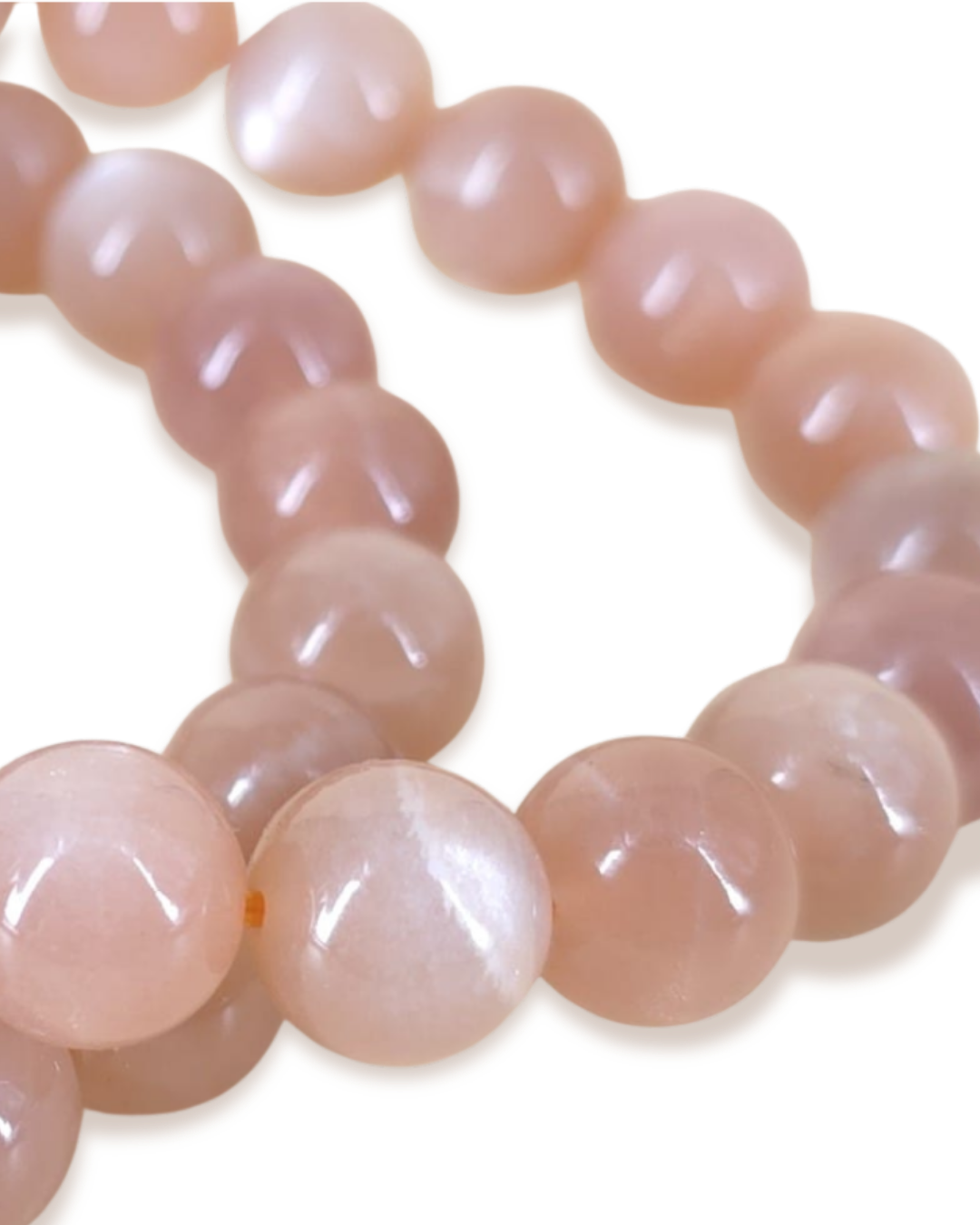 Bracelet pierre de lune orangée