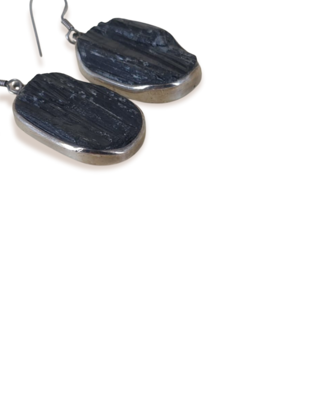 Boucles d'oreilles en tourmaline noire
