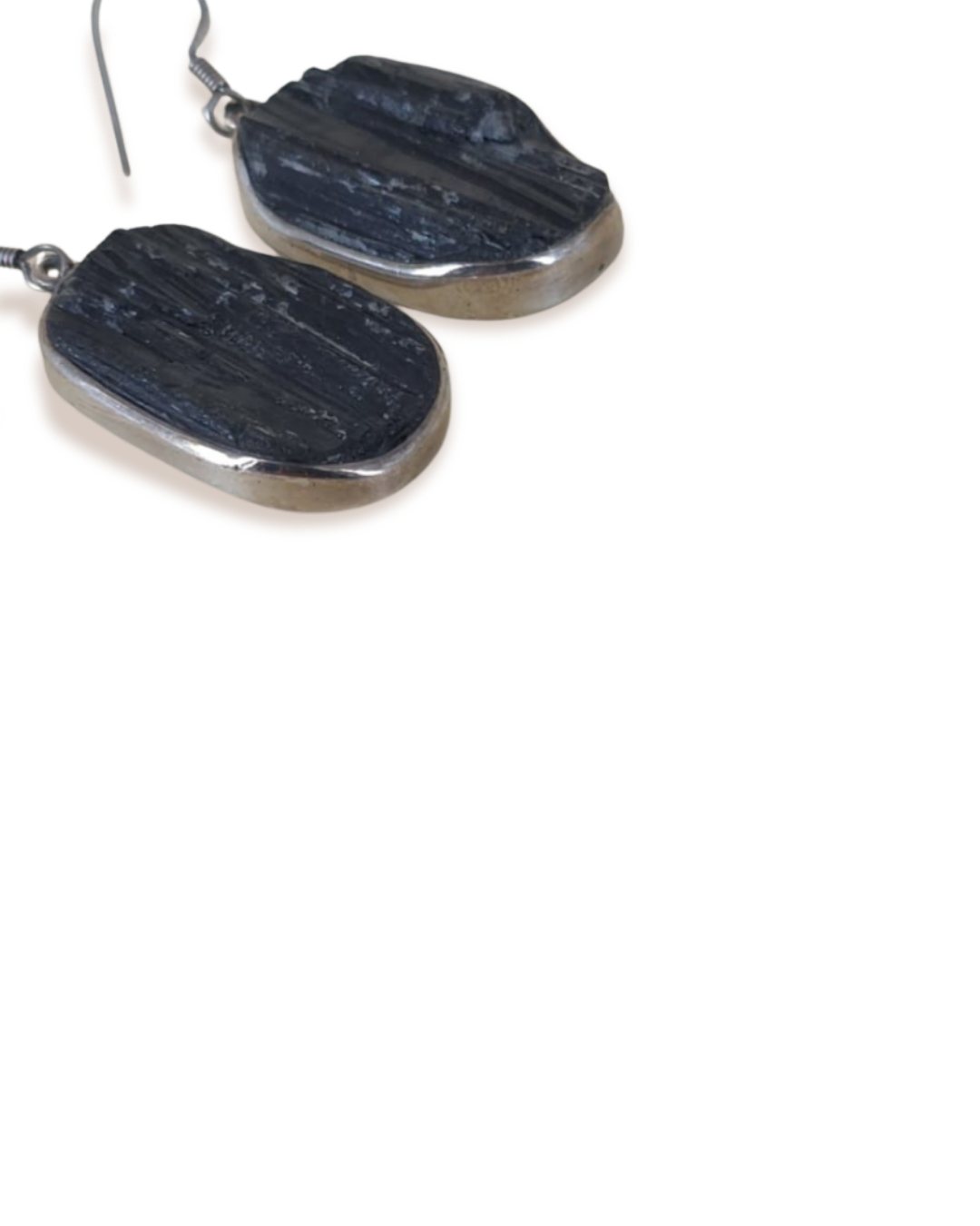 Boucles d'oreilles en tourmaline noire