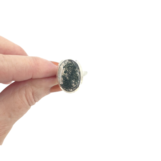 Bague en agate mousse