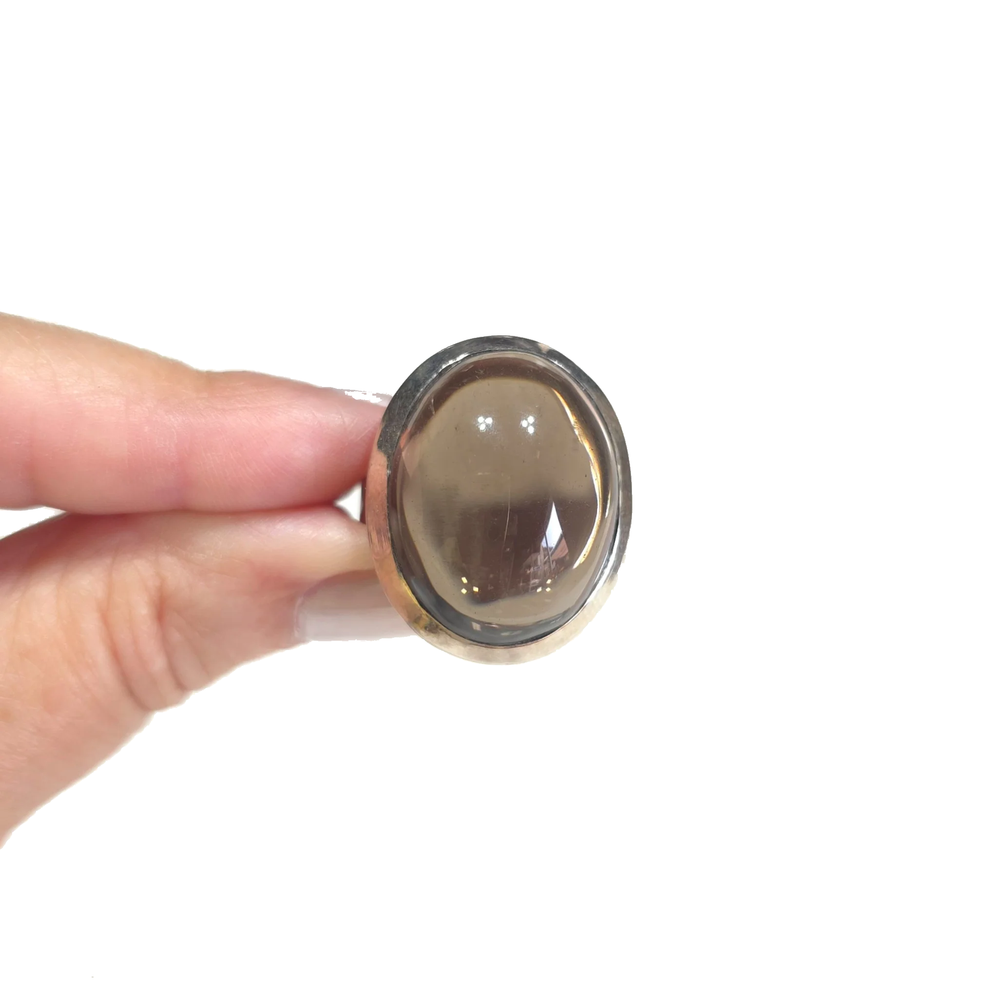 Bague en quartz fumé
