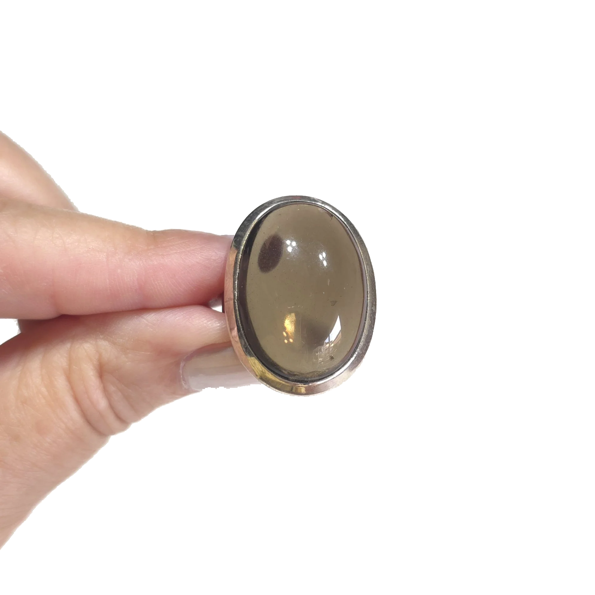 Bague en quartz fumé