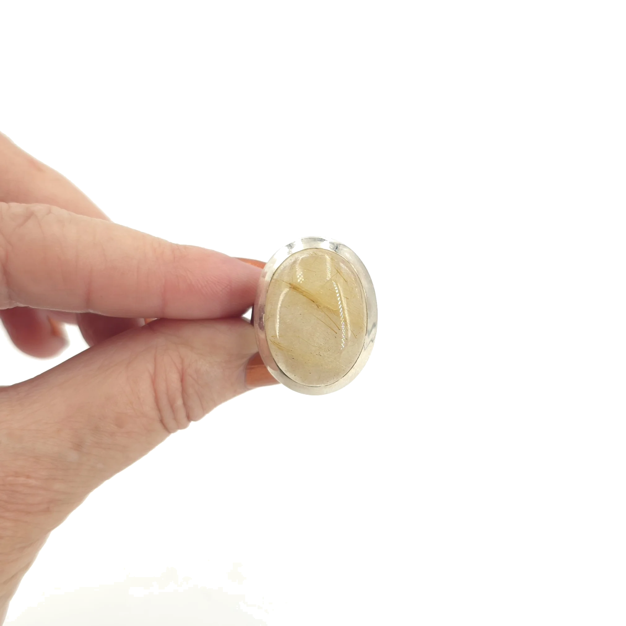 Bague en quartz rutile