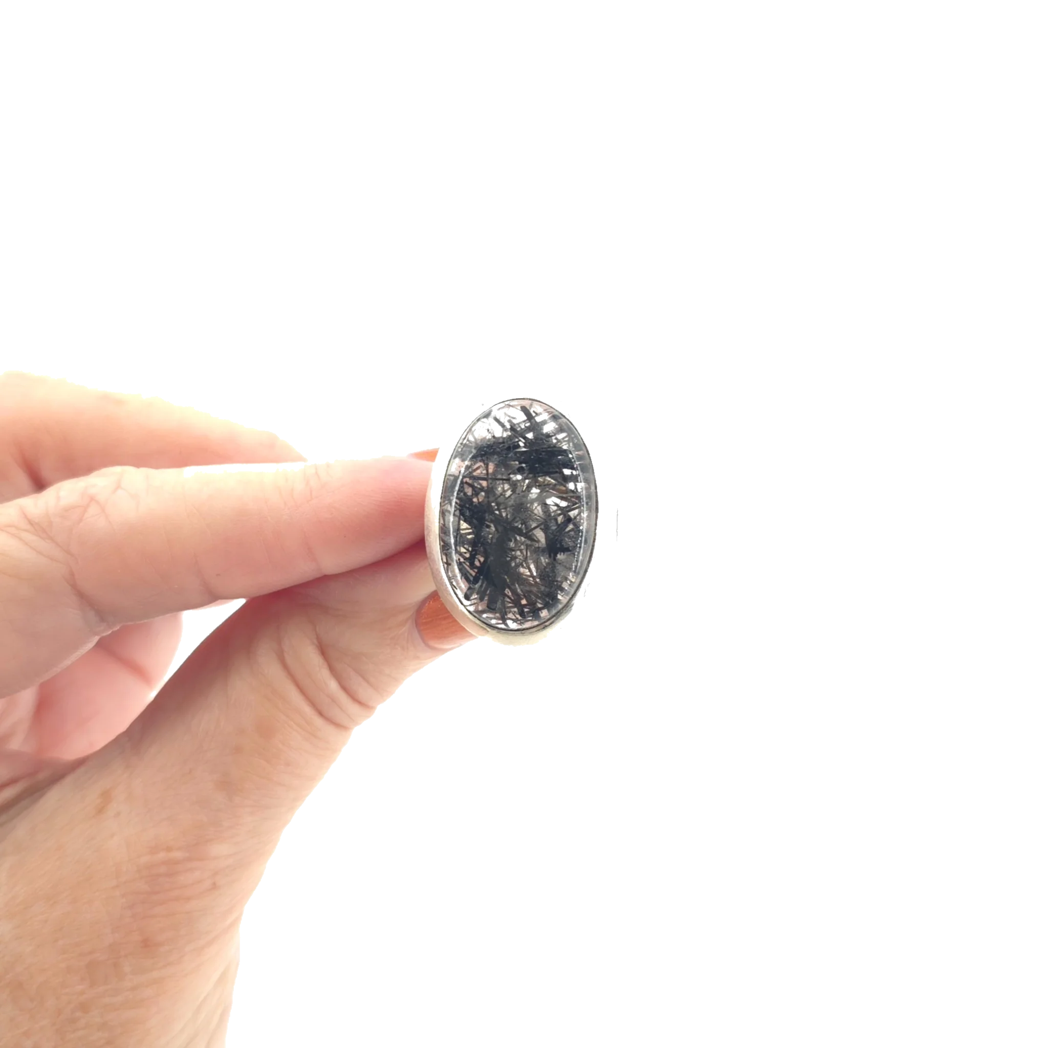 Bague en quartz tourmaline