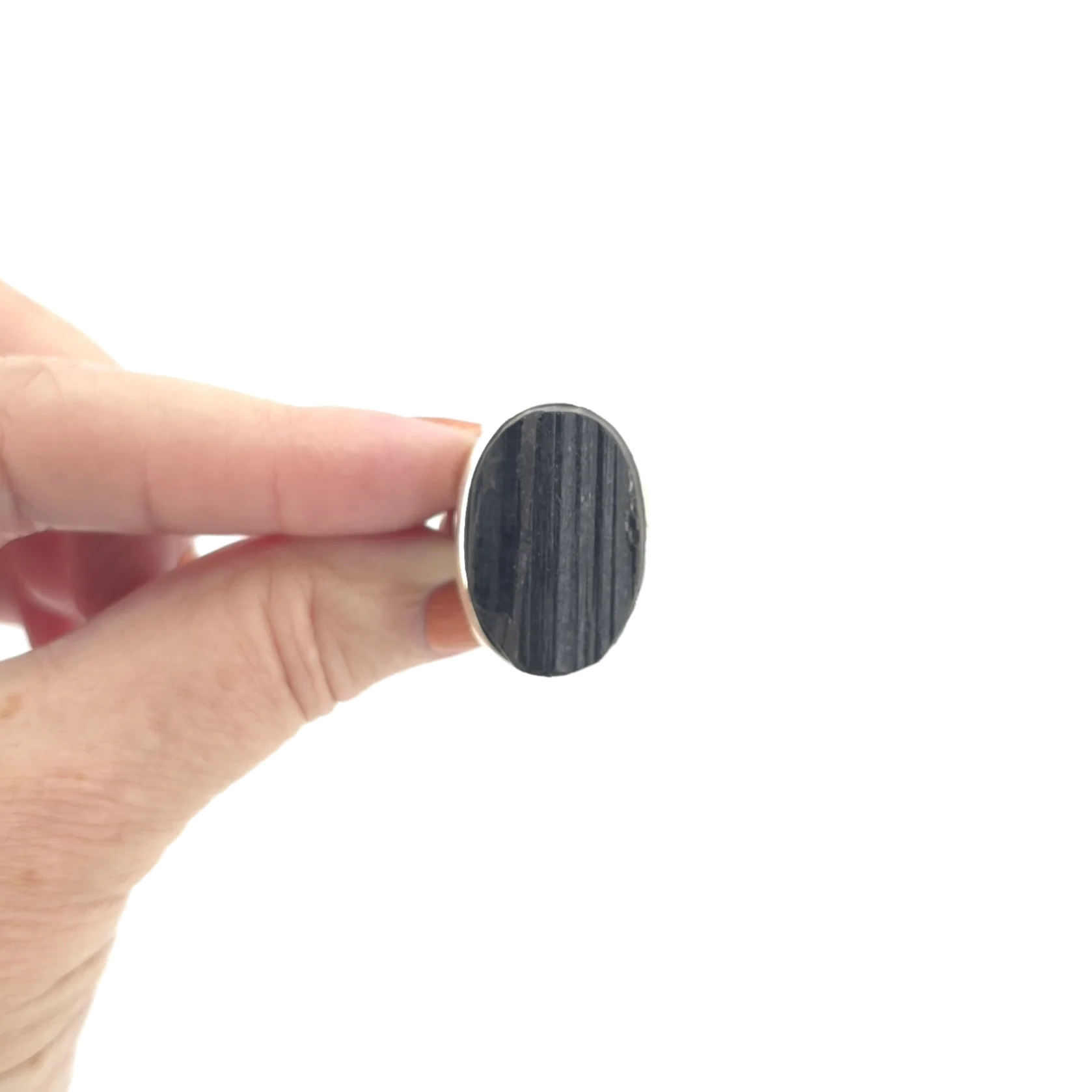 Bague en tourmaline noire