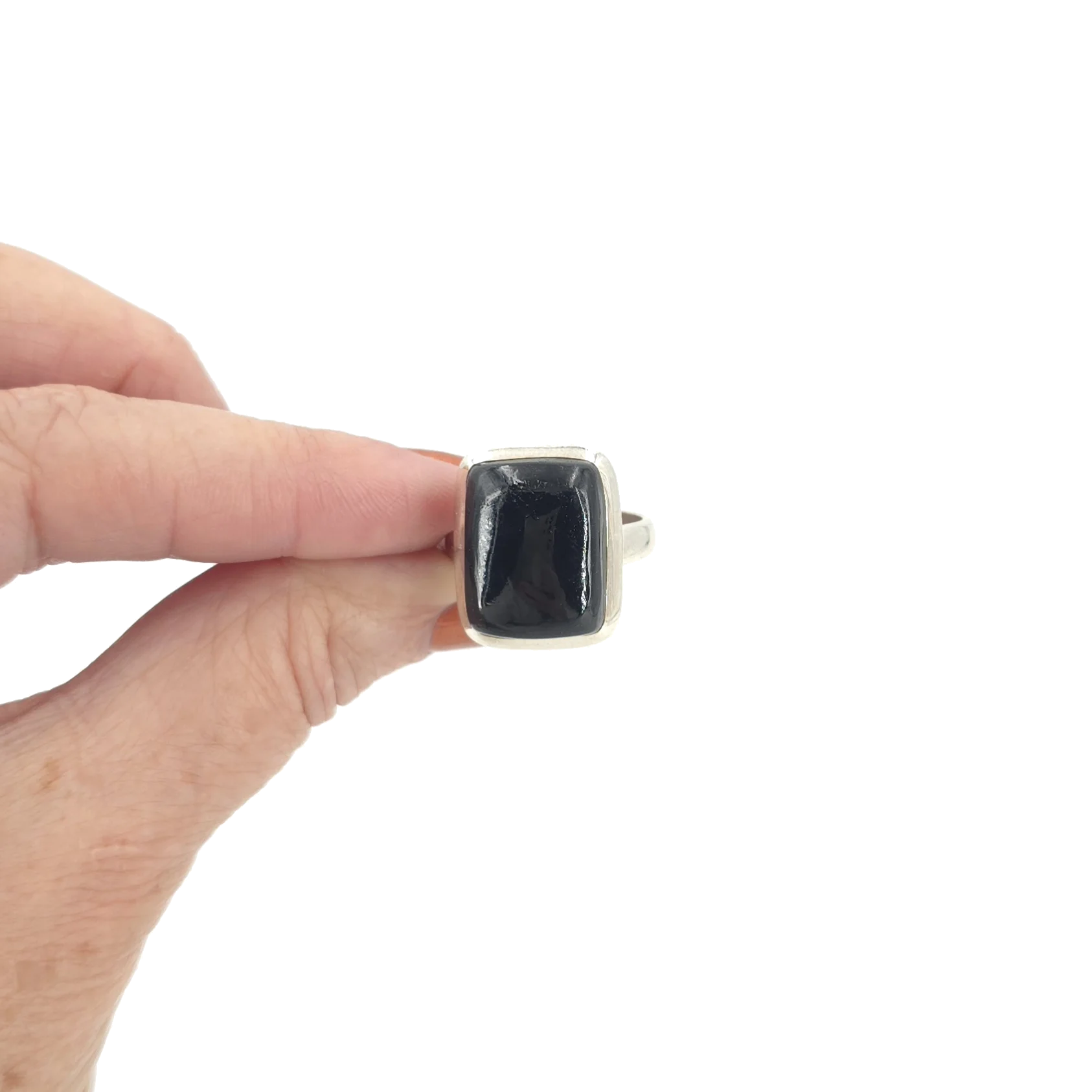 Bague en tourmaline noire