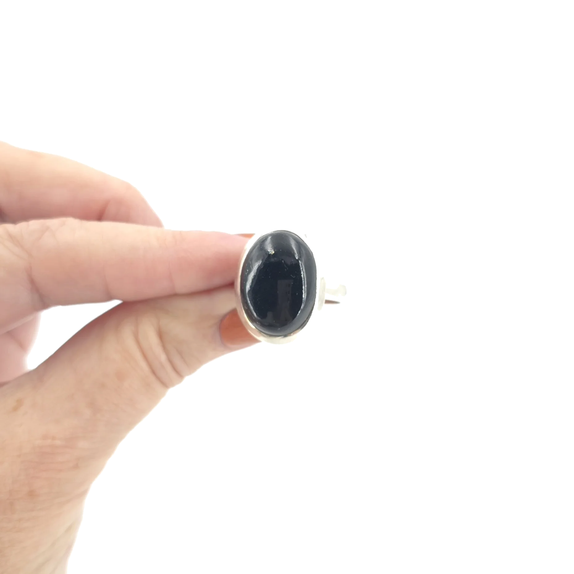 Bague en tourmaline noire