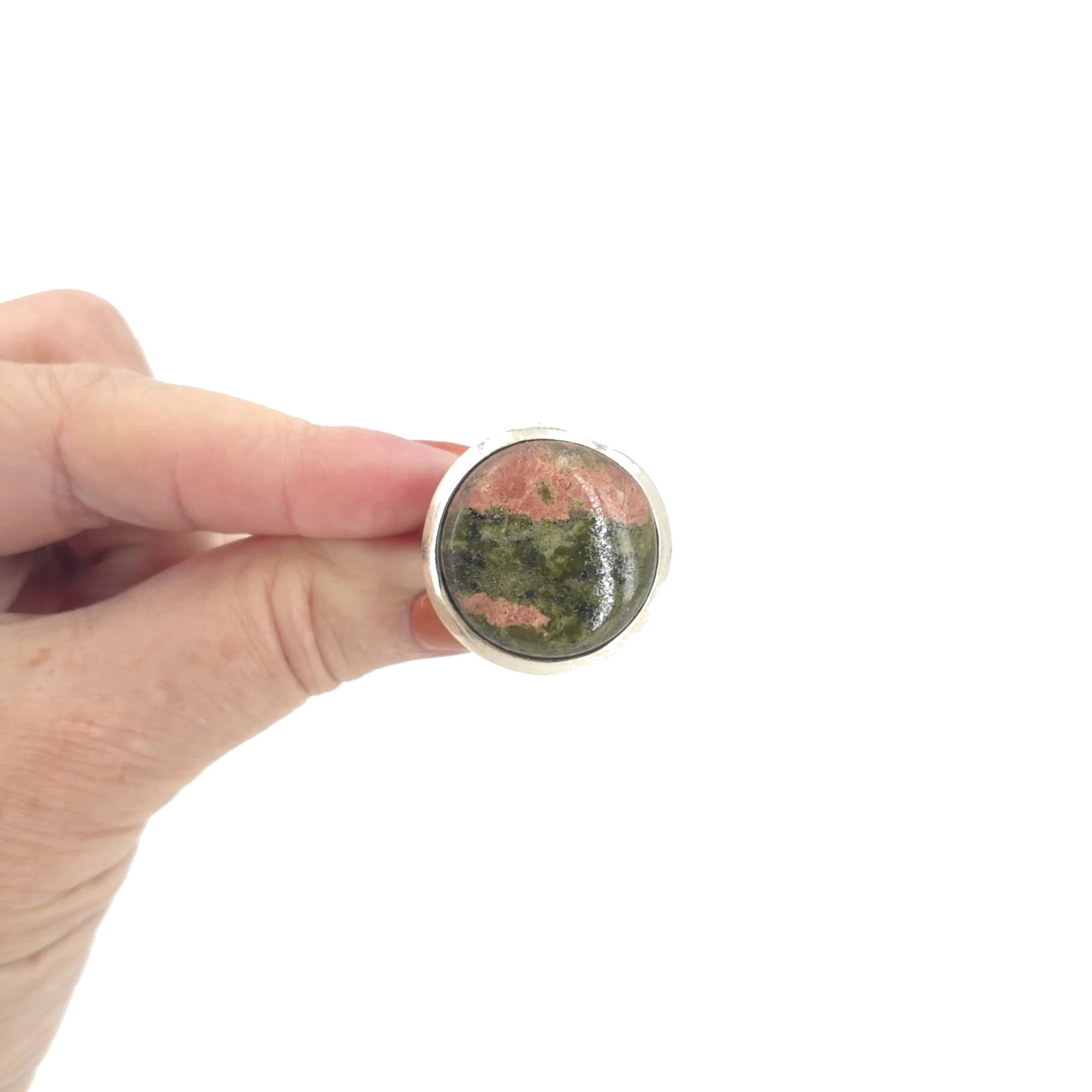 Bague en unakite