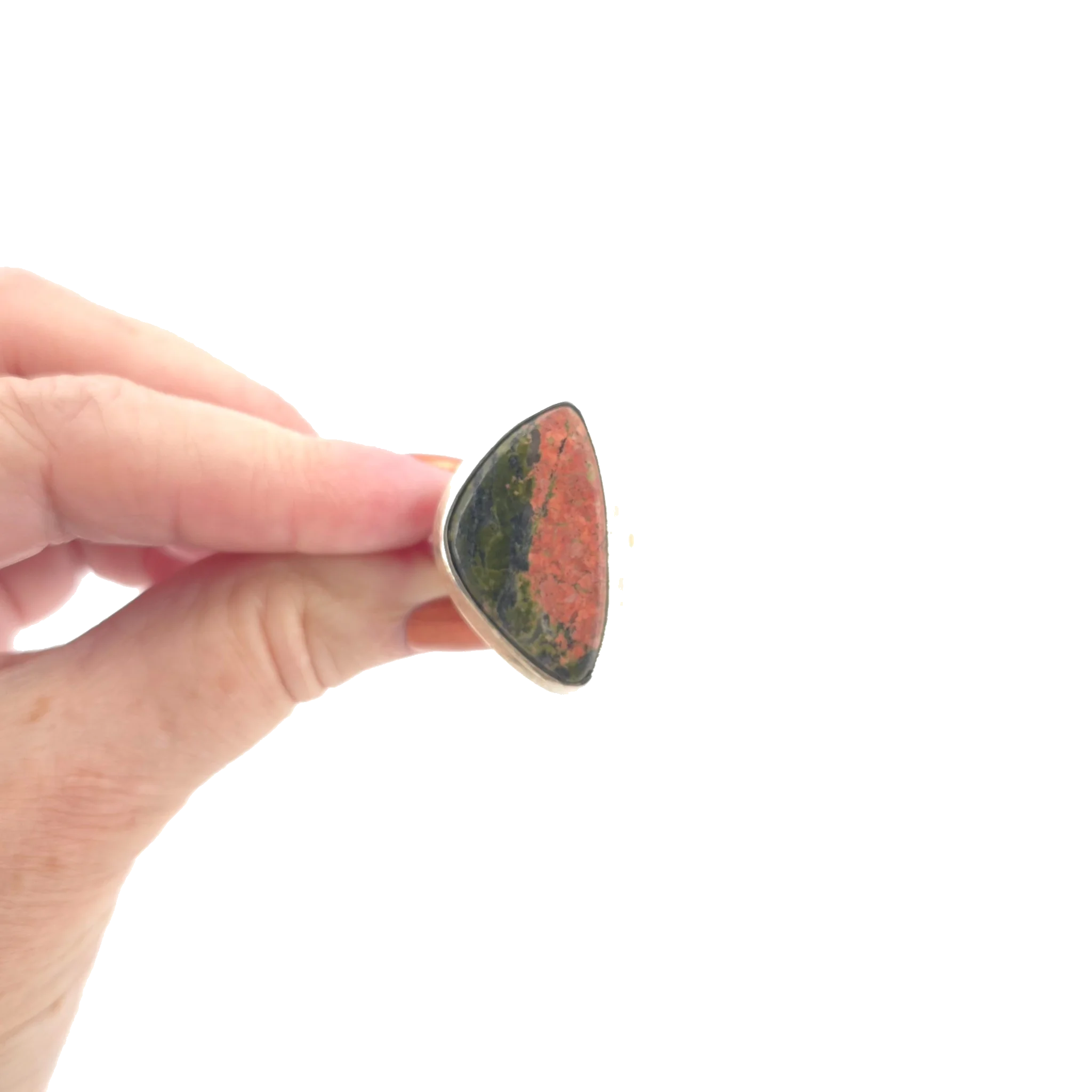 Bague en unakite