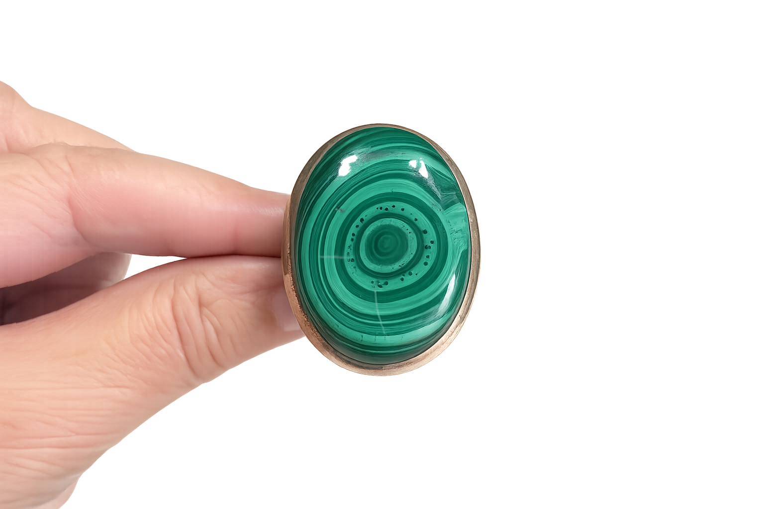 Bague en malachite