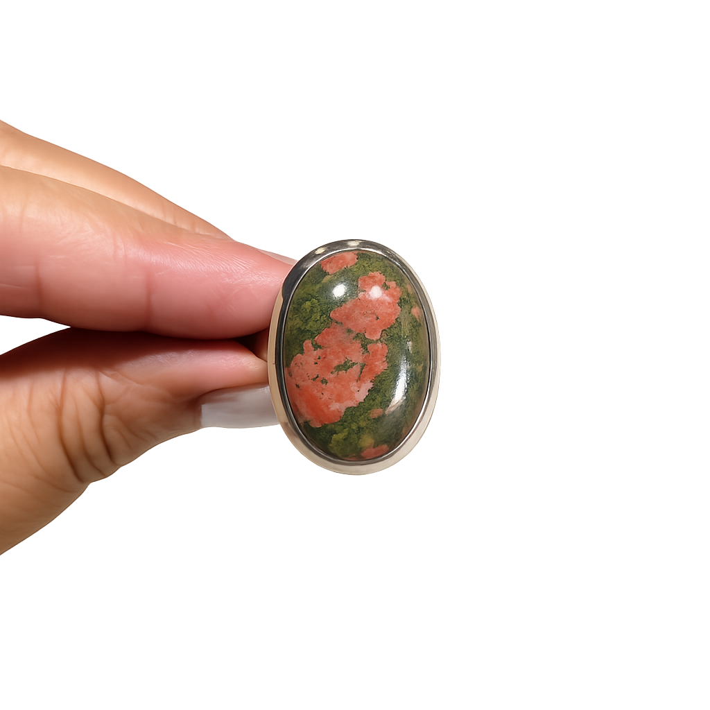 Bague en unakite