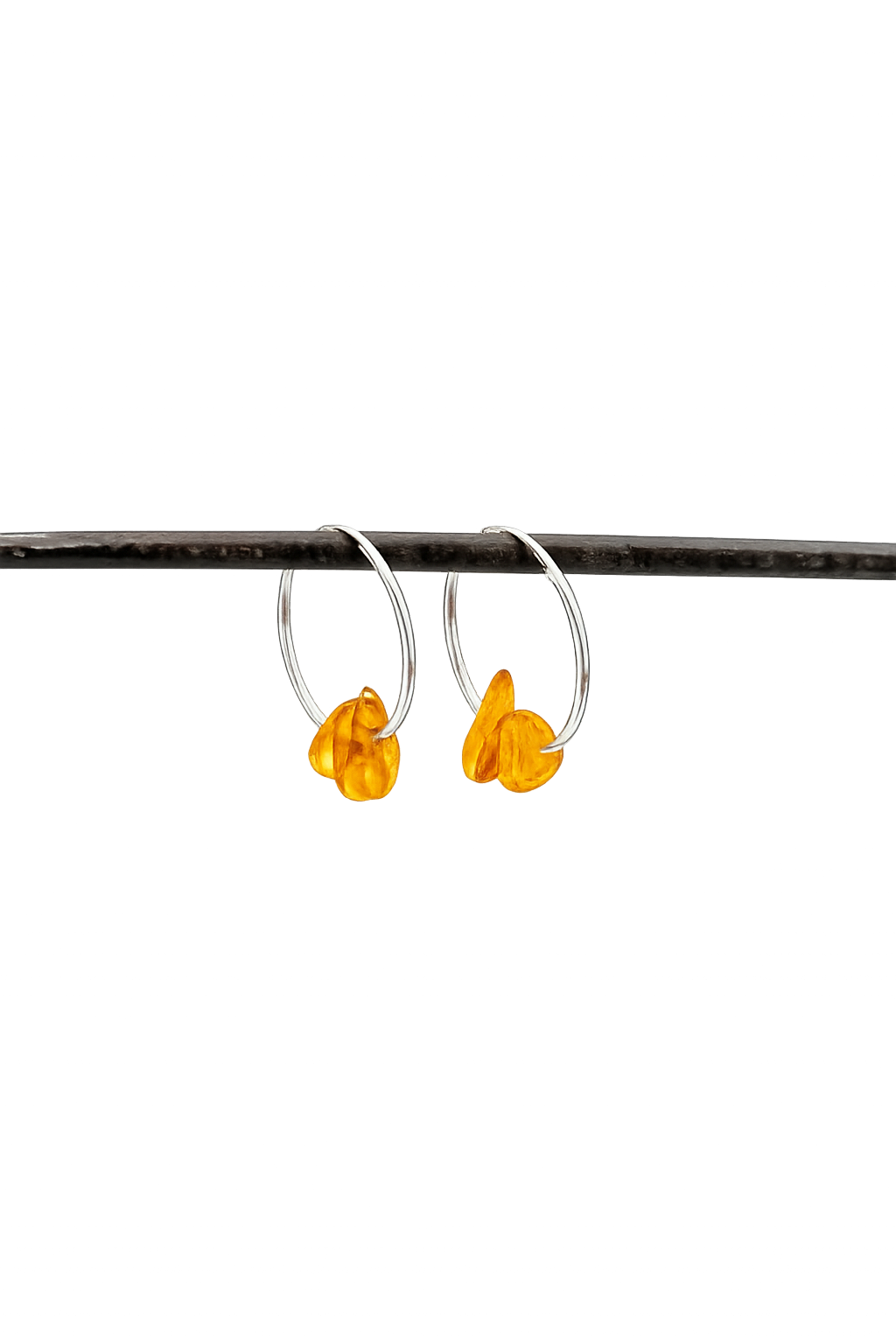 Boucles d'oreilles - Créole ambre