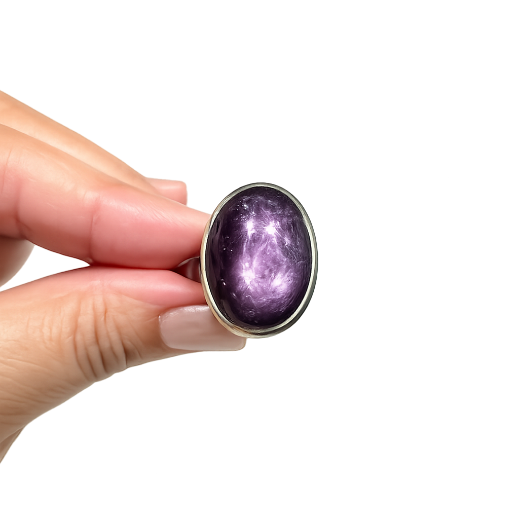 Bague en rubis étoilé