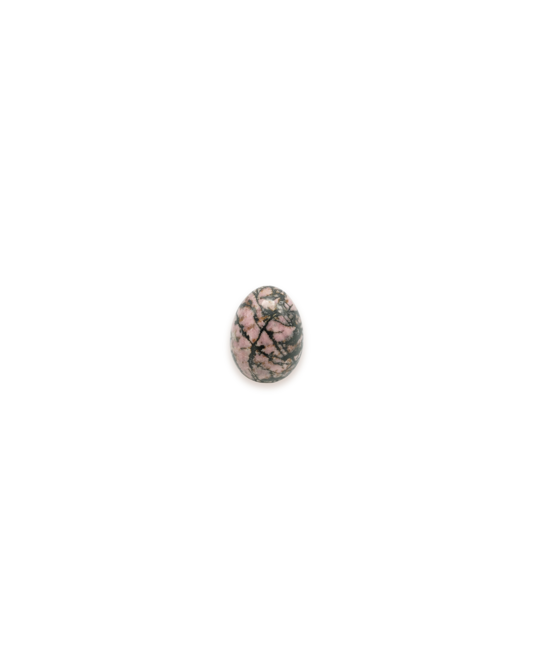 Oeuf de jade en rhodonite