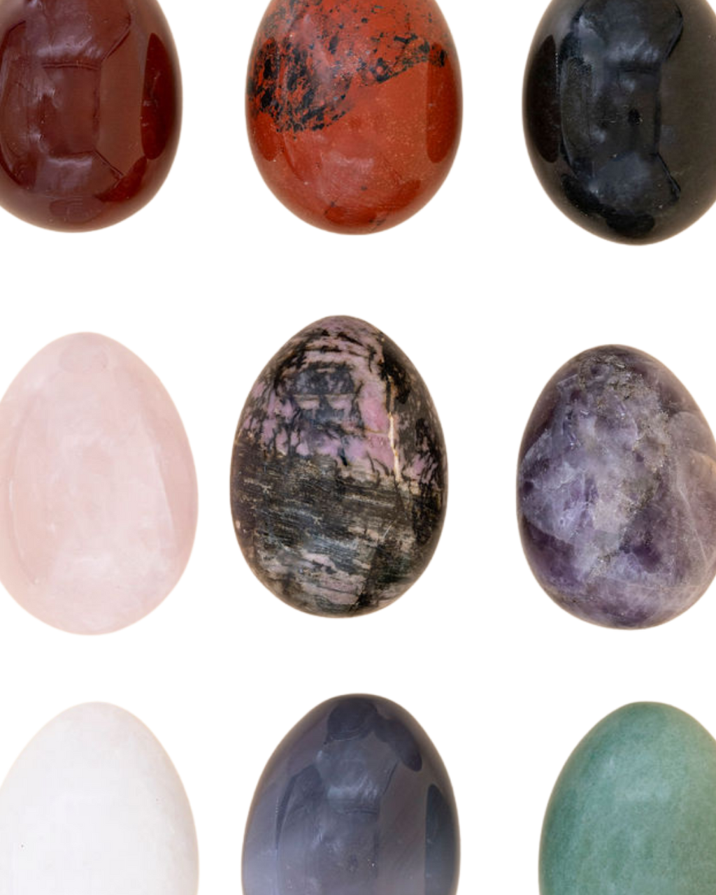 Oeuf de jade en quartz rose