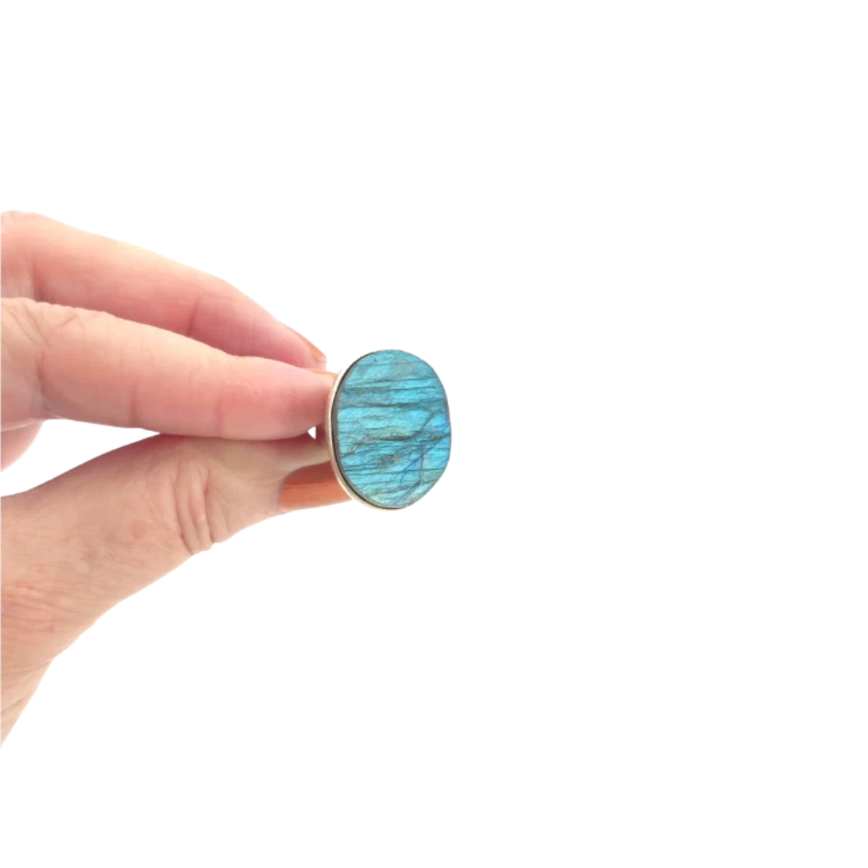 Bague en labradorite