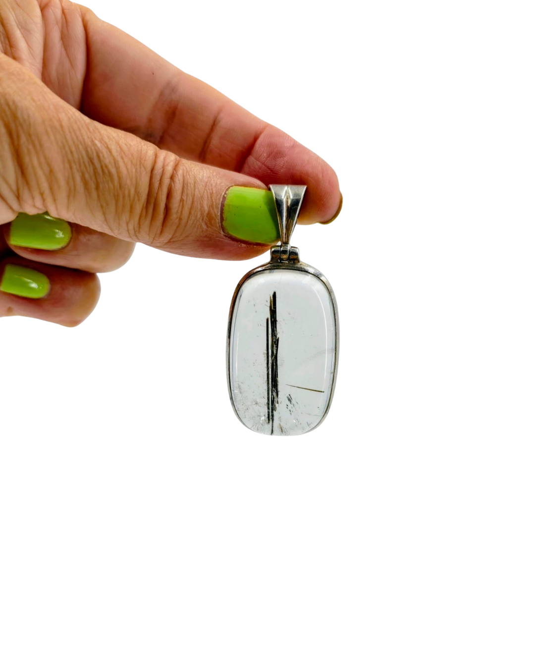 Pendentif en quartz tourmaline