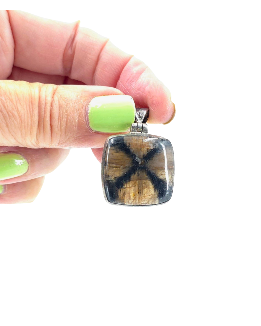 Pendentif en chiastolite