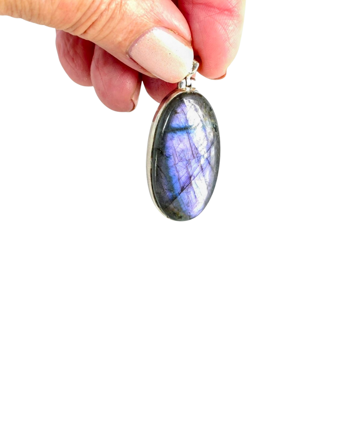 Pendentif en labradorite violette