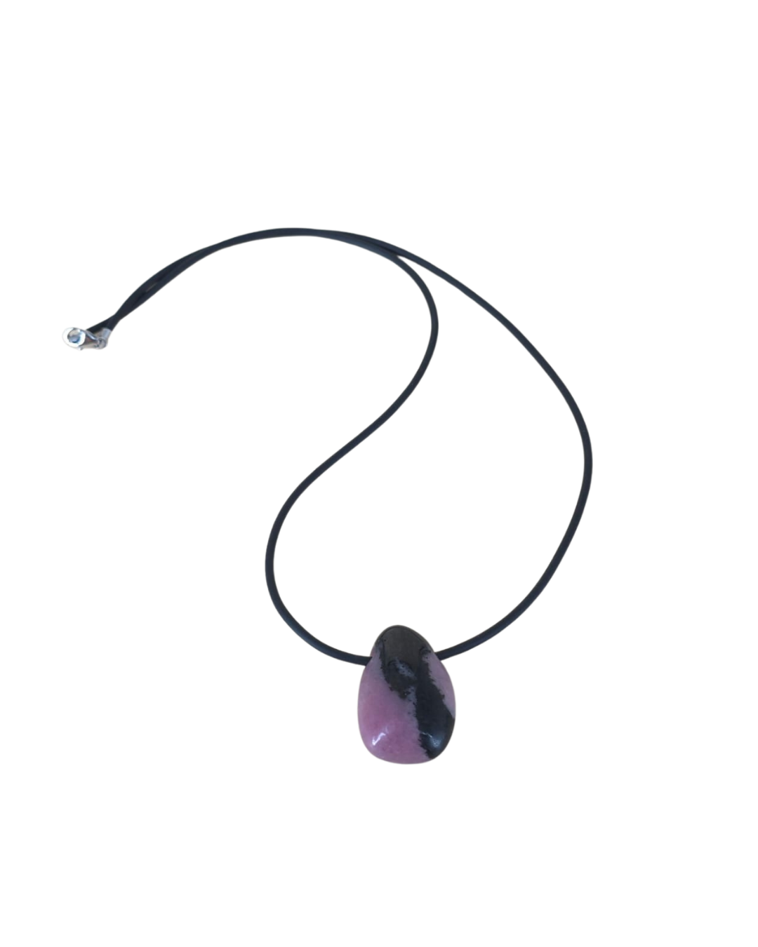 Collier en rhodonite